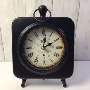 Vintage Inspired Rustic Farmhouse Metal Clock